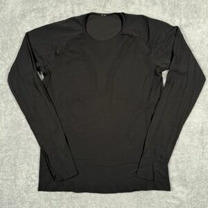 Lululemon Women Black Long Sleeve Basic T-Shirt Crew Neck Size 8 READ FOR SIZE